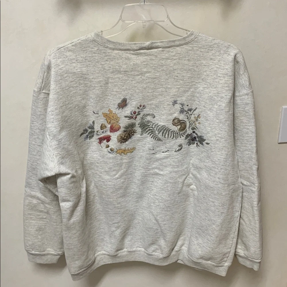New CL Women’s Gray Sweatshirt with Nature Print - Picture 3 of 4